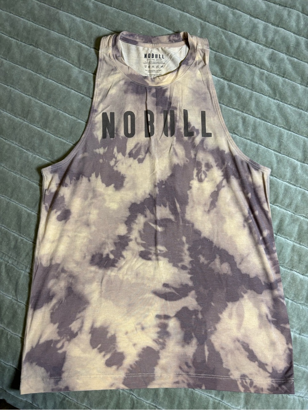 NOBULL Tie-Dye Muscle Tank in Brown and Cream